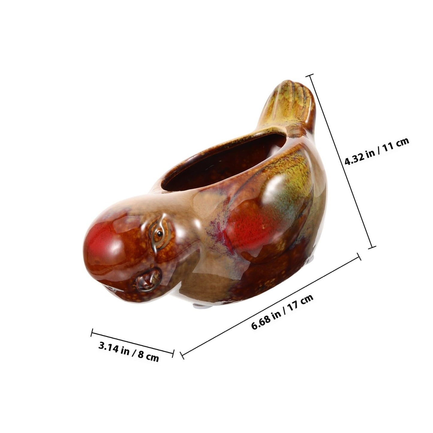 Ciieeo Ceramic Flower Pot Bird Shaped Succulent Planter for Indoor Plants Small Pottery Decorative Pottery Planter Suitable for Desktop and Balcony Gardening