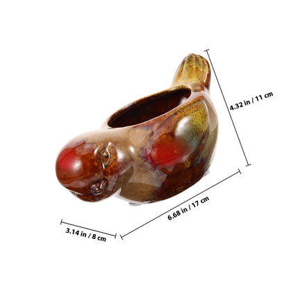 Ciieeo Ceramic Flower Pot Bird Shaped Succulent Planter for Indoor Plants Small Pottery Decorative Pottery Planter Suitable for Desktop and Balcony Gardening