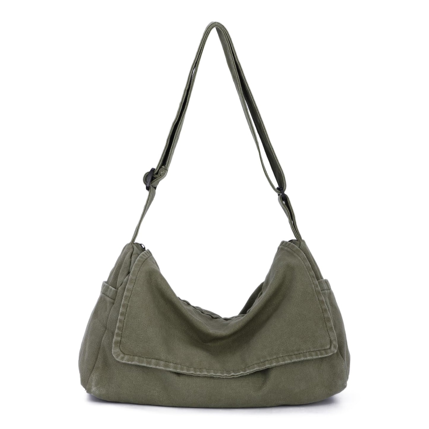 Freie Liebe Canvas Messenger Bag for Women and Men Casual Satchel Crossbody Shoulder Sling Bags