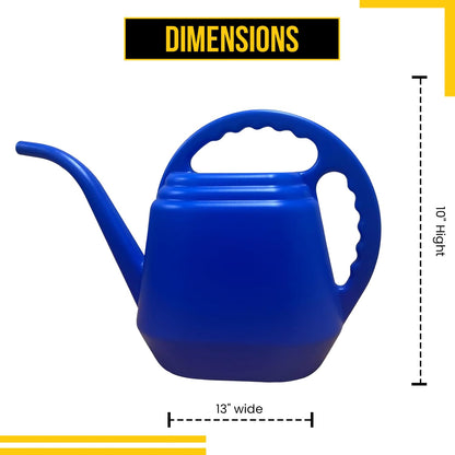 KP KOOL PRODUCTS One Gallon Blue Watering Can – Durable Plastic Indoor & Outdoor Plant Waterer – Lightweight Garden Tool with Easy Pour Spout – Ideal for Flowers, Herbs, Lawns & Houseplants – 1 Pack