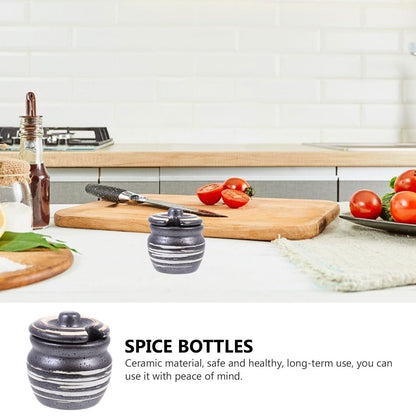 Ceramic Compact Condiment Storage Pot Small Sushi Candy for Kitchen and Dining Table Use 2.36X2.16X2.16In