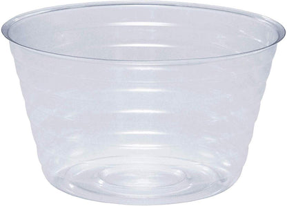 Curtis Wagner Plastics Plant Tray Basket Liner (5-Pack) - Clear, Deep (Diameter: 4.25" Base, 6" Top, 3.25" Depth) Thin Plastic Liners for Planters for Indoor/Outdoor Plant Pots