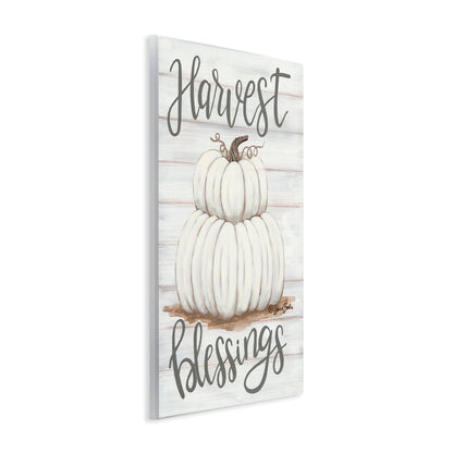 Stupell Industries 'Harvest Belssings White Pumpkins', Wall Plaque Art, 10 x 15 Inches, Easy to Hang and Sturdy, Made in USA, by Sara Baker