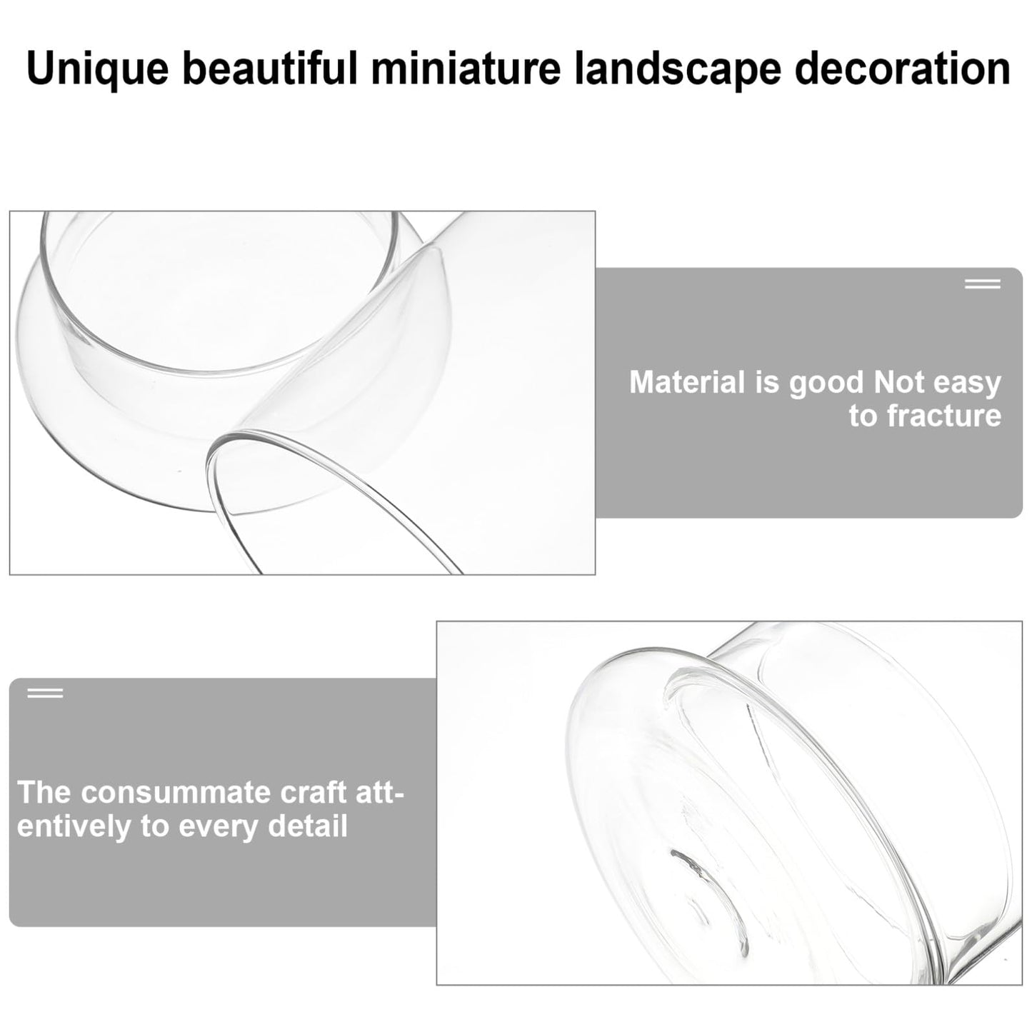 DOITOOL Decorative Glass Terrarium Jar with Ecological Bottle Moss for Home and Office D Cor Clear Glass Cloche Bell Jar for Diy Micro Landscape and Display 6 Inch Height