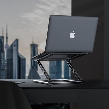 VIGLT Laptop Stand for Desk, Adjustable Laptop Stand Holder Portable Laptop Riser with Multi-Angle Height Adjustable Computer Stand for MacBook Air/Pro and More Notebooks 10-17.3"-Black