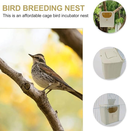 2 Pcs Bird Breeding Box Hanging Nesting Box for Small Birds Finch and Parakeets Pet Cage Incubation Durable Weather-Resistant Indoor Outdoor 5.11X5.11X3.93In