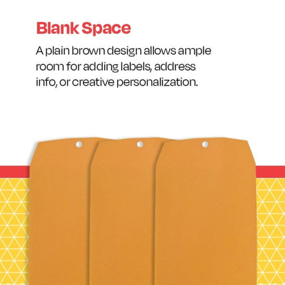 School Smart - 85038 Kraft Envelope with Clasp, 6 x 9 Inches, Pack of 100