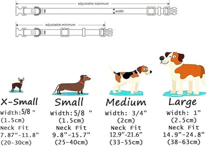 Mihqy Dog Collar with Bohemia Floral Tribal Geometric Patterns - Soft Ethnic Style Collar Adjustable for Small Medium Large Dogs(Orange Ethnic Style,M)