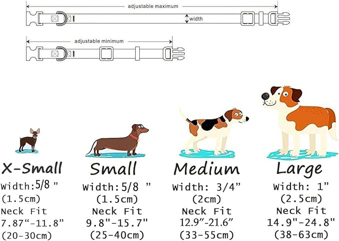 Mihqy Dog Collar with Bohemia Floral Tribal Geometric Patterns - Soft Ethnic Style Collar Adjustable for Small Medium Large Dogs(Orange Ethnic Style,L)