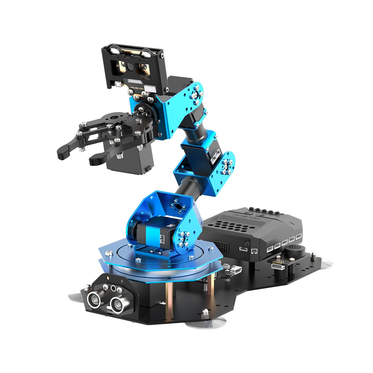AI Vision & Voice Interaction Smart Robotic Arm for Arduino Scratch Python 6DOF Robot Arm STEM Project Educational Robot & Engineering Kits, Science/Coding/Programming Set, xArmAI Advanced Kit