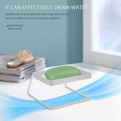 SEWACC Stainless Steel Soap Dish with Self Draining Tray Shower Soap Holder for Bathroom and Kitchen Bar Storage Box 4.64X4.25X2.55In