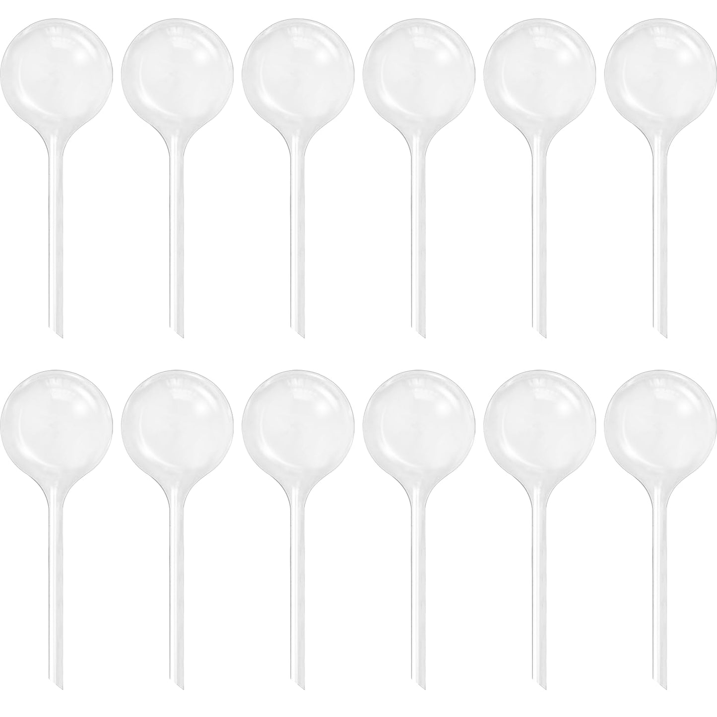 Cmaqpw 12 PCS Large Plastic Self-Watering Bulbs,Clear Watering Globes,Plant Watering Globes for Plants,Graden,Flowers Flowerpot