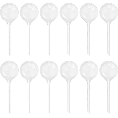 Cmaqpw 12 PCS Large Plastic Self-Watering Bulbs,Clear Watering Globes,Plant Watering Globes for Plants,Graden,Flowers Flowerpot