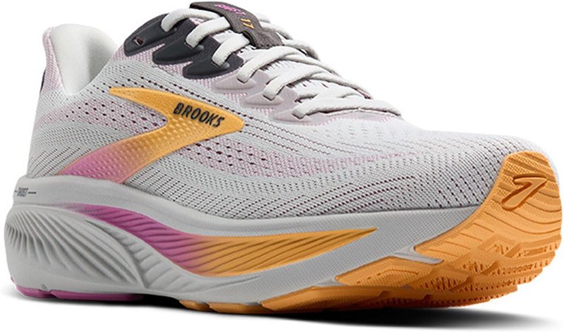 Brooks Women’s Ghost 17 Neutral Running Shoe - Oyster/Apricot/Pink - 9 Medium