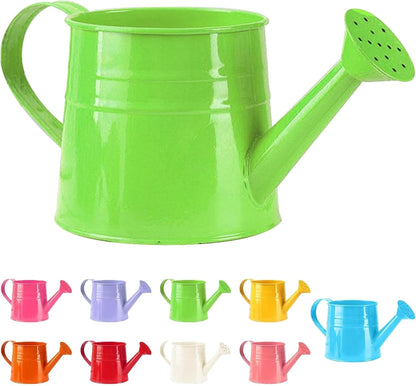 Watering Can, 1L Metal Flower Garden Watering Can, Lightweight Durable Decorative Gardening Tool for Outdoor Indoor Plants Lawn Garden (Green)