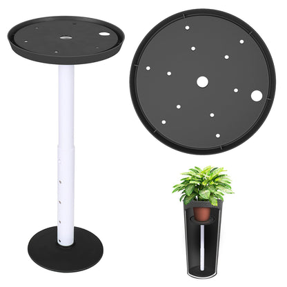MARKBIT Adjustable Height Planter Inserts for Large Pots, Portable Planter Filler Plant, Lift Inserts for Indoor Outdoor Tall Taper Flower Pot, (11-17” Rise, 6" Base, 8" or 10" Top) (Black, shorts)