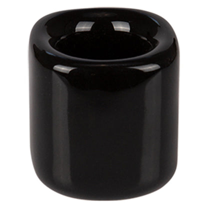 Mega Candles 5 pcs Black 1/2 Inch Diameter Ceramic Chime Ritual Spell Candle Holders, Great for Casting Chimes, Meditation, Rituals, Spells, Vigil, Witchcraft, Wiccan Supplies