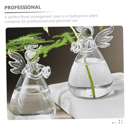 BESTOYARD 4 Pcs Transparent Terrarium Container Floor Shelf Bulk Flower Pots Table Decorations Plant Wall Hanger Angel Terrarium Holder Flower Vases Decorative Cooker Dome Glass Wall Hanging