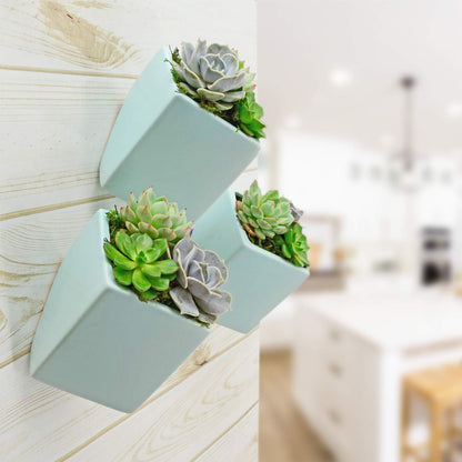 Arcadia Garden Products WP11MT Small Wall Planter Cube, Mint