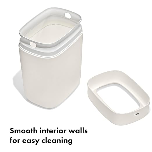 OXO Good Grips Trash Can, Bathroom Trash Can - Black