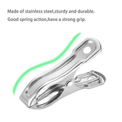 Samhopo 80 Pcs 2inches Gardening Clips for Netting, Metal Clamps Made of Stainless Steel, Have a Strong Grip of Greenhouse Clips Keep the Plant Cover on Garden Hoops