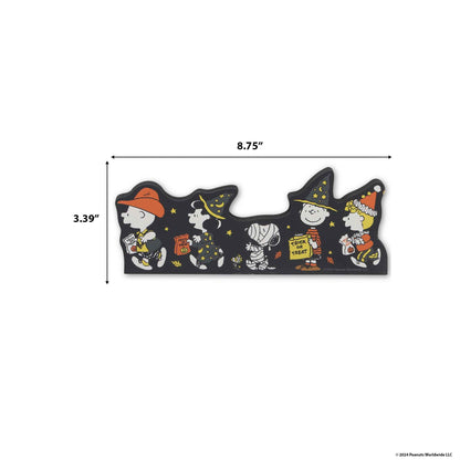 Open Road Brands Peanuts Gang in Costume Trick or Treat Shelf Sitter Decor - Chunky Wood Block Tabletop Decoration for Halloween