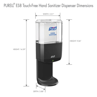 PURELL ES8 Automatic Hand Sanitizer Dispenser, Graphite, for 1200 mL PURELL ES8 Hand Sanitizer Refills (Pack of 1) - 7724-01