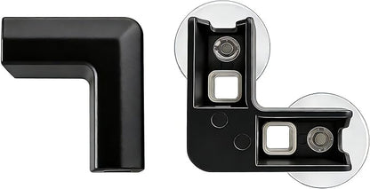 Jalove L-Shape Corner Connectors for Dog Fence (Black) Only Suitable for Jalove, 90 Degree Angle Joints to Assemble Clear Acrylic Playpen, 24" H/30 H Expandable Pet Play Pen Accessories for Indoor