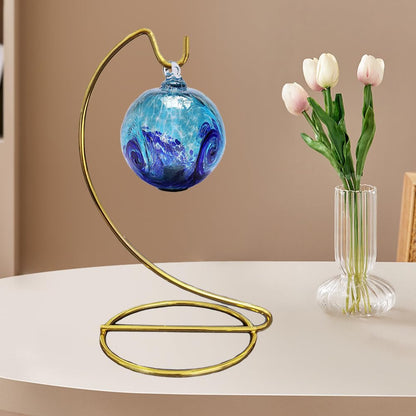 MADOCEGO Ornament Display Stand Hanger,Gold Ornament Party Decoration Holder Air Plant Flower Pot Hanging Terrarium Home Office Decoration