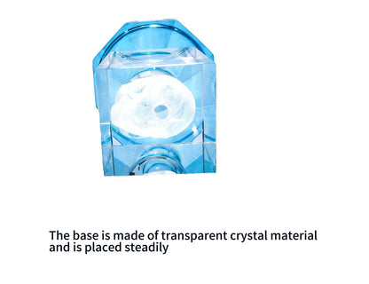 WF Crystal Tea Light Holder, Skull Scented Candle Holder, Easter Decorations Statue for Table Centerpiece Wedding Birthday Party Festival (NO Candles)