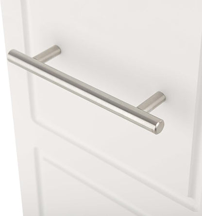 Lavish Home 3-Tier Slim Rolling Storage Cart - 16.7” x 9” Narrow Rolling Cart with Handle and Wheels for Bathroom, Laundry Room, and Kitchen Organization - Pull-Out Home Organizers (White)