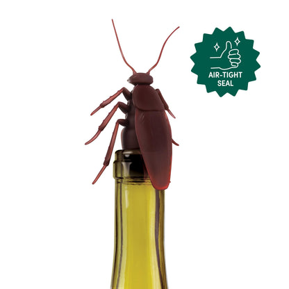 Genuine Fred CORKROACH Roach Wine Bottle Stopper - Reusable Silicone Sealer, Wine Preserver Accessory - Bar Cart Accessory - Funny Stocking Stuffer