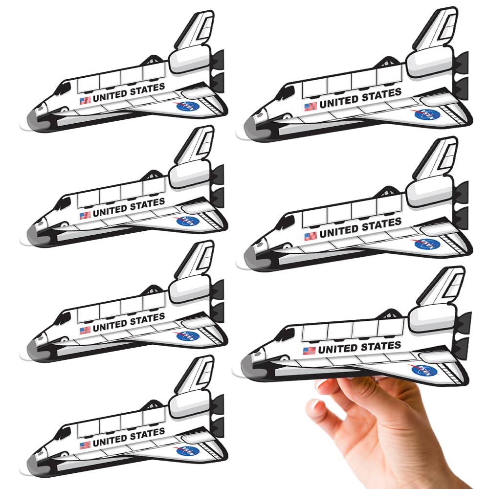 ArtCreativity Space Shuttle Gliders, Set of 24, Flying Toys for Boys & Girls, Made of Foam Material, Outdoor Toys for Children, Outer Space Party Favors for Kids, Great for Indoor & Outdoor Play
