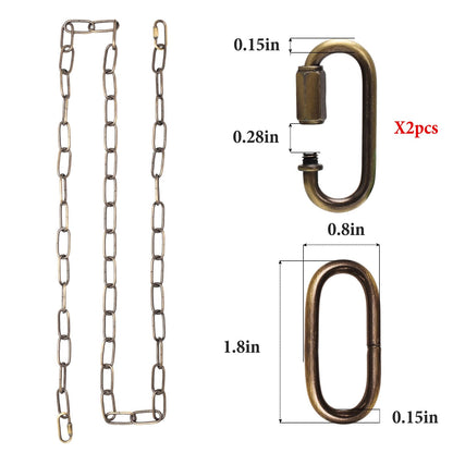 Chandelier Chain 6/10/15 Feet SANGLE SOPFFY Light Fixture Chain for Chandelier or Swag Light Fixtures,Lighting Chain Extension with Link Locks, Plant Hanging Chain(Bronze, 6 Feet)