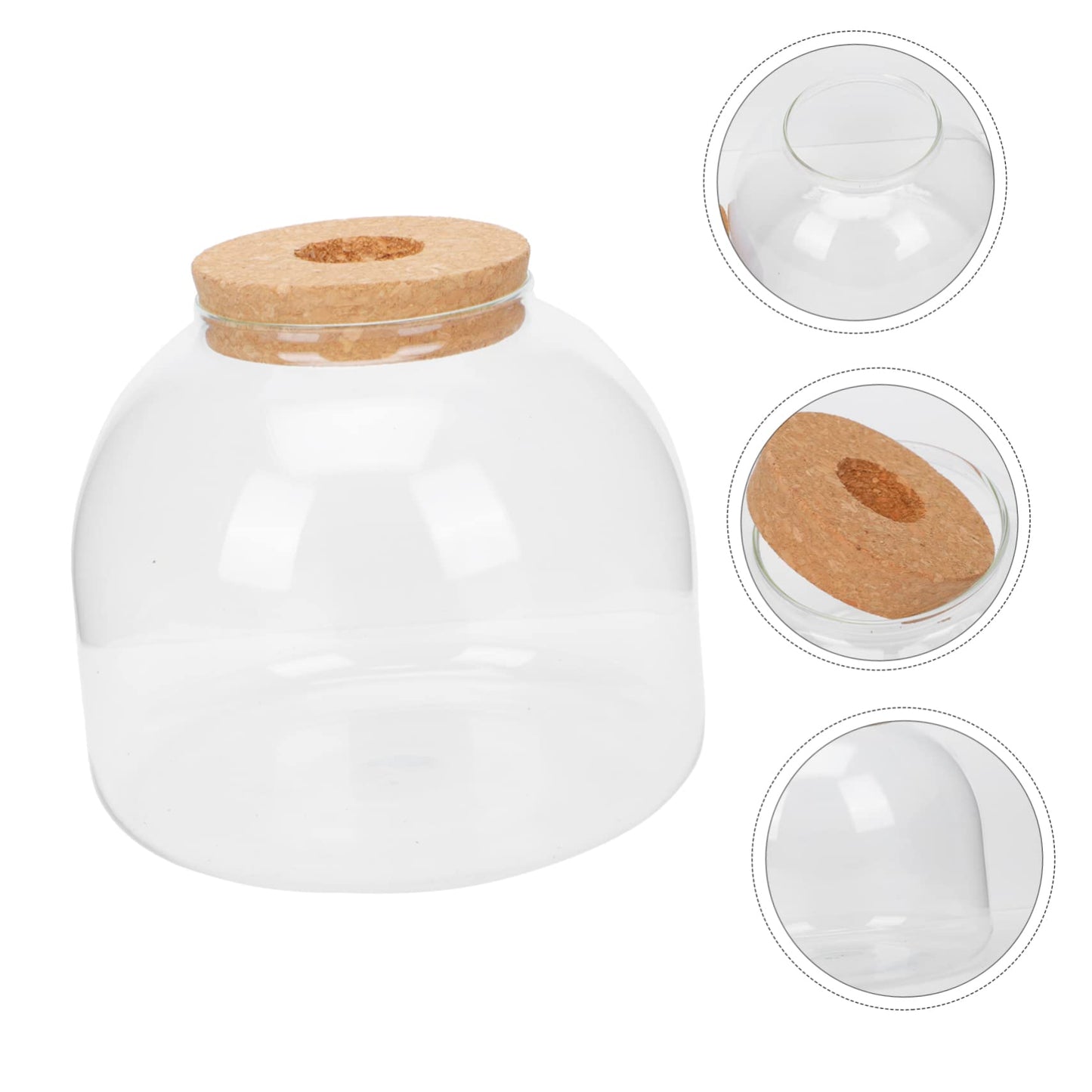 HYTROVE Micro Landscape Bottle Terrarium for Plants Creative DIY Desk Decor Simple Glass Ecological Bottle Lid for Indoor Gardening and Home Decoration