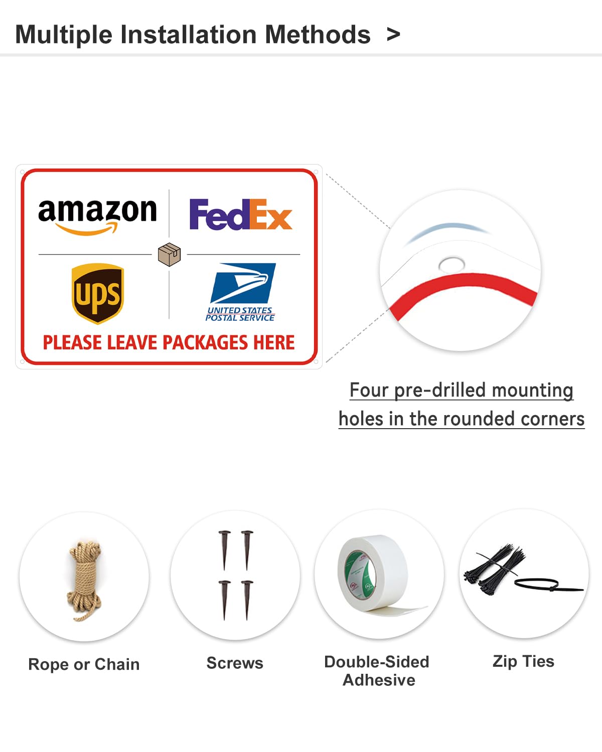 ALKB Package Delivery Sign 8x12", Please Leave Packages Here