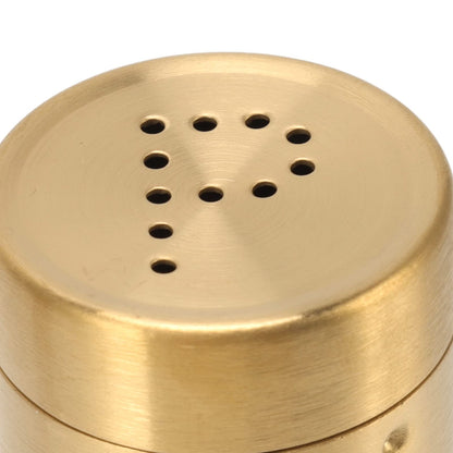 Stainless Steel Salt Shaker Gold 2 Pack with Fine Mesh for Salt Sugar Shaker Kitchen Seasoning Container