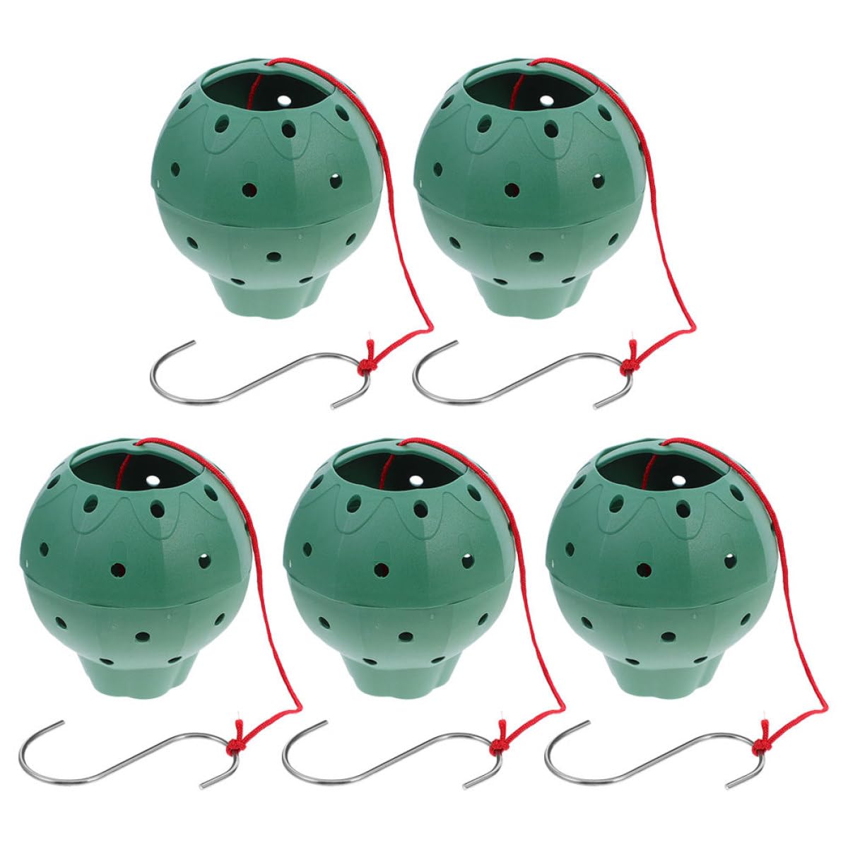 BESPORTBLE 5pcs Hanging Strawberry Planters with Side Openings, Round Multi-Hole Succulent Pots for Seed Starting and Garden Plants, Sturdy Hanging Flower Pots for Indoor and Outdoor Use