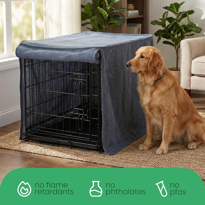 Molly Mutt Dragonstone Dog Crate Cover, GOTS-Certified 100% Organic Cotton Canvas Cover for Dog or Puppy Kennel and Cage, Washable, Free of Harmful Chemicals, XX-Large, Fits 48"x30"x33" Crate