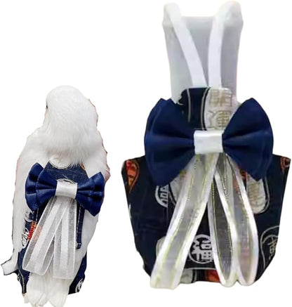 Bird Diaper Cockatiel Clothes Flight Suite, Reusable Parrot Nappy with Waterproof Inner Layer, Cute Pigeon Pants Urine Wet Suit Costume for Conure Macaw (Blue C,Sulphur-Crested Cockatoo)