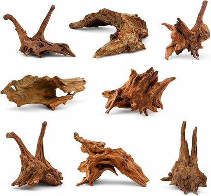 Azil Natural Driftwood 9''-12'' (2 Pieces) – Perfect Aquarium Decoration for Fish Tanks, Freshwater Aquariums, Terrariums, Aquascaping, Hardscaping, Aquatic Plants