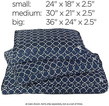 Molly Mutt Sheepy Wool Crate Mat - 100% Cotton Canvas Cover with Temperature-Regulating 100% Natural Wool-Filled Insert Dog Bed - Soft & Supportive Bed - (48"x30"x2.5", Clark Gable)