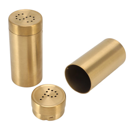 Stainless Steel Gold Spice Jars - 2 Pcs Rustproof Screw Top Seasoning Shaker Bottle for Salt, Sugar, Pepper, Paprika