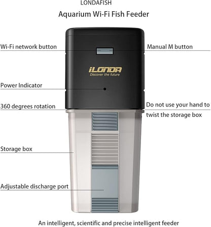 LONDAFISH Fish Feeder, Plastic, Multiple Pets