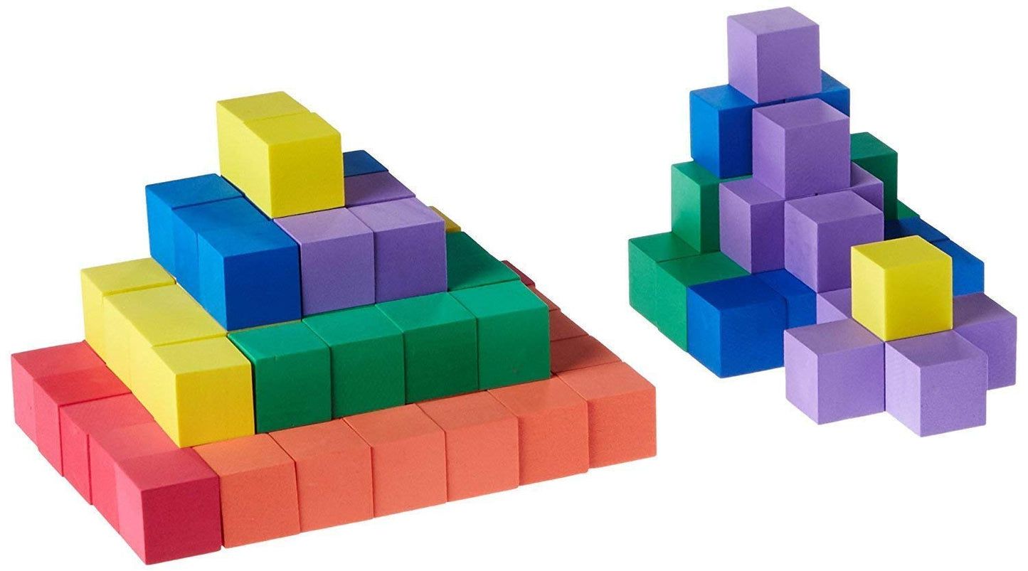 hand2mind Wood Blocks, Counting Cubes for Kids Math, 1 Inch Blocks for Preschool Crafts, Early Math Manipulatives for Preschool, Classroom Supplies for Teachers Elementary (Pack of 100)