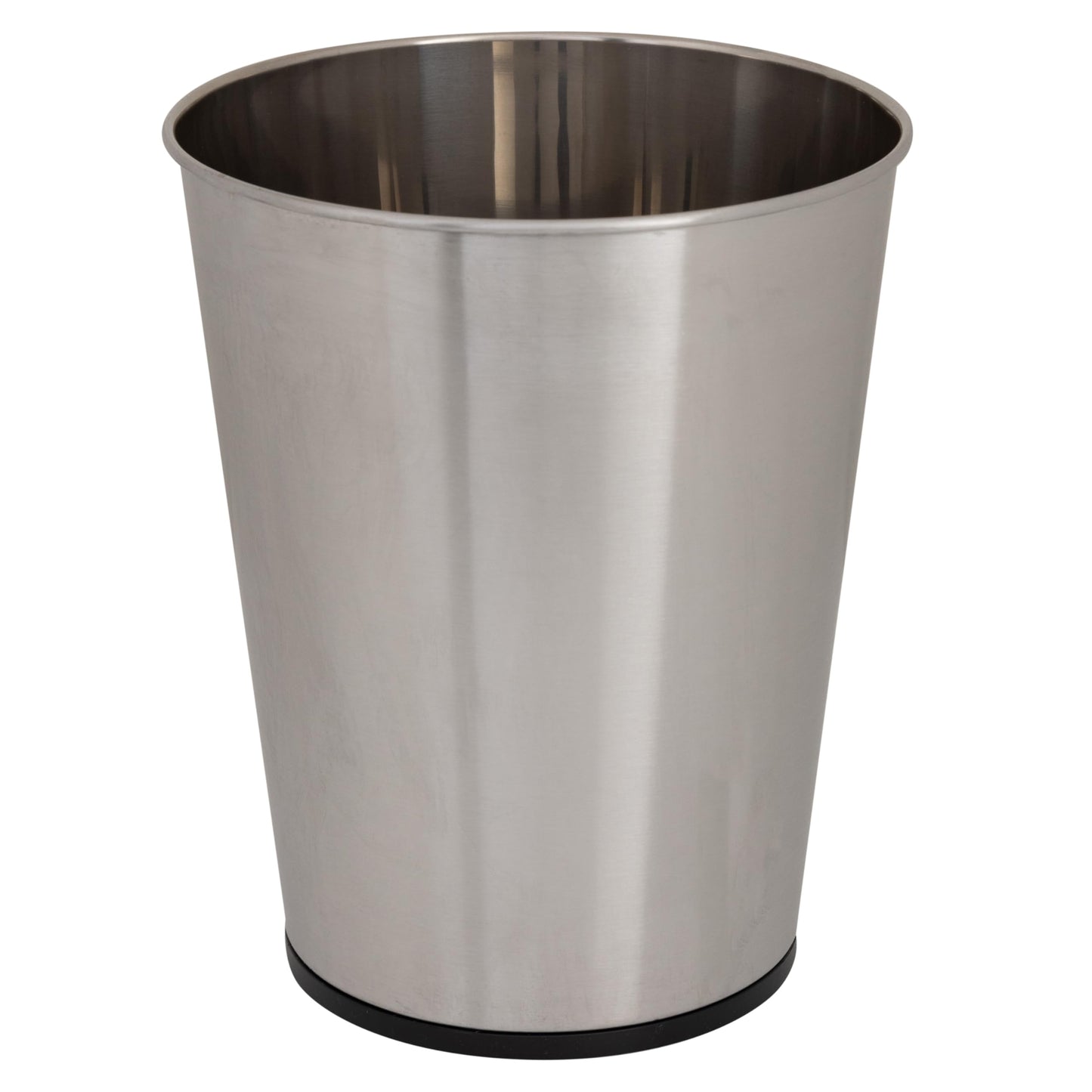 Bath Bliss 5 Liter Small Wastebasket, Stainless Steel | Compact Round Open Top Trash Can | Durable Bathroom Bedroom Dorm Office Garbage Bin | Stylish Space-Saving Waste Disposal Container