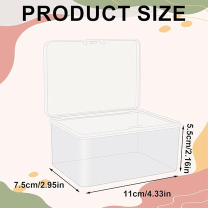 Uncle Yang 4PCS Plastic Game Card Storage Box Playing Card Case Card Game Storage High Capacity Playing Cards Case Compatible with Medium UNO Card Game (NO Cards)