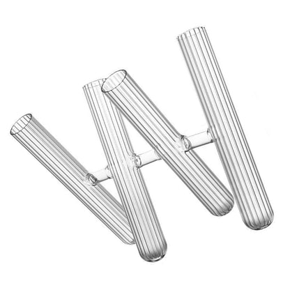 Glass Flower Vases 3/4 Tube Plant Terrariums for Hydroponic Plant Container Home Wedding Decorations Striped Glass Vases
