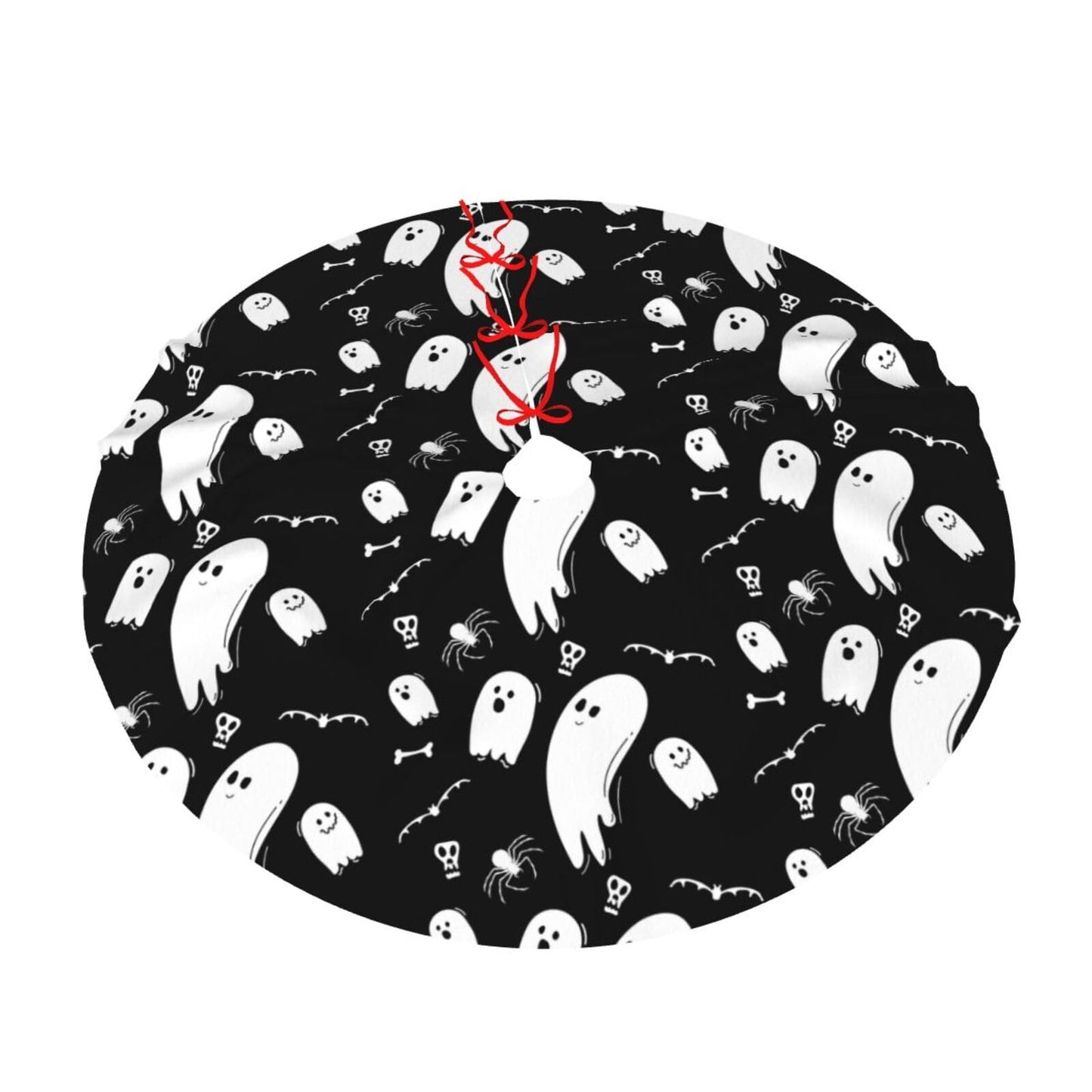 Halloween Ghost Christmas Tree Skirt 36 Inches Home Decoration New Year Holiday Party Xmas Ornaments Tree Mat