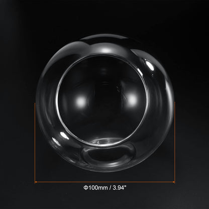PATIKIL Round Globe Terrarium Air Plant Planter, 4 Inch High Borosilicate Glass Table Decorations for Succulent, Tillandsia, Clear